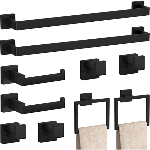 10 piece matte black set