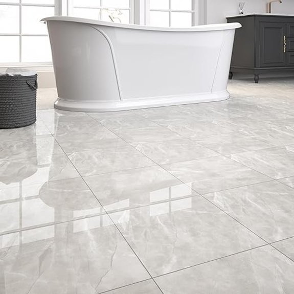 15 Best Flooring for Small Bathrooms in 2026 (Big Style) 7 20 pack light grey marble tiles
