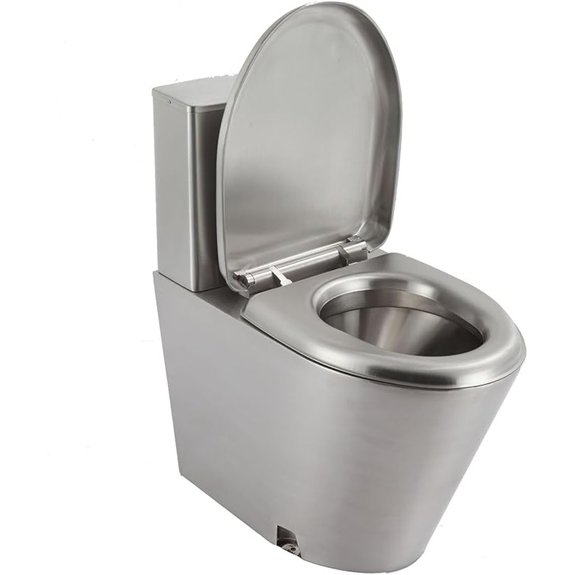 304 stainless steel dual flush toilet