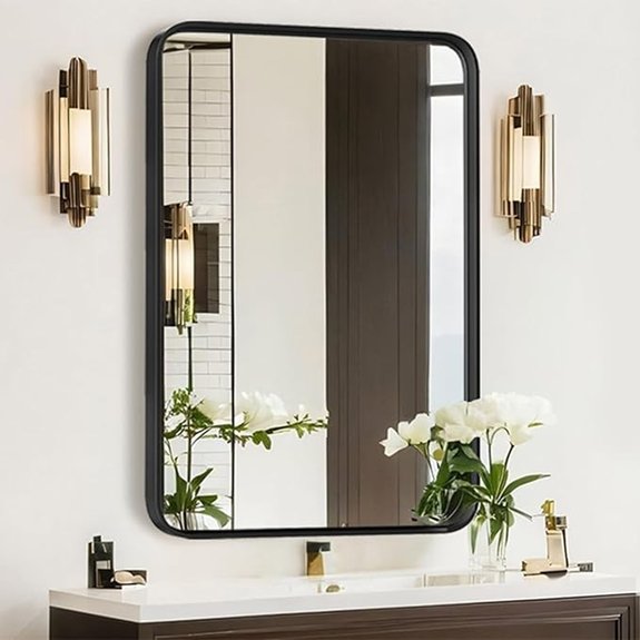 10 Best Bathroom Vanity Mirrors for 2026 1 30x22 inch black metal framed mirror