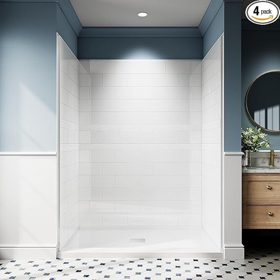 10 Best Acrylic Shower Walls for 2026 6 32x60 solid surface shower panels glossy white