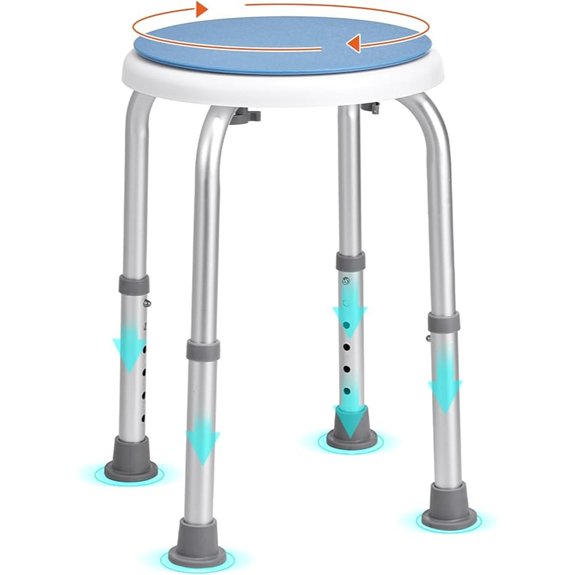 5 Best Shower Stools for 2026 (Shower in Comfort) 2 360 swivel shower chair 300 lbs capacity