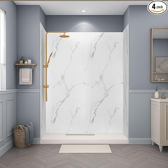 10 Best Acrylic Shower Walls for 2026 7 4 piece waterproof vinyl surround