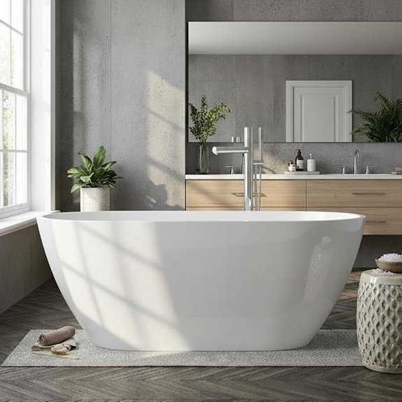 7 Best Freestanding Tubs for 2026 (Soak in Luxury) 2 59 inch acrylic freestanding soaking tub cupc certified