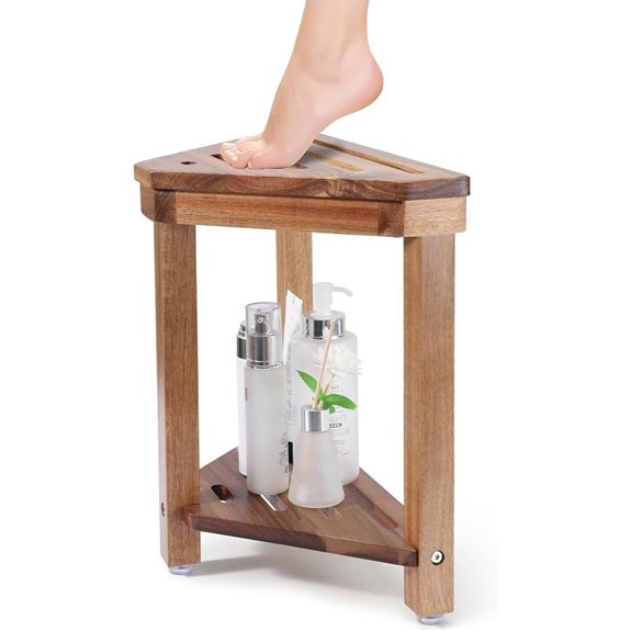 5 Best Shower Stools for 2026 (Shower in Comfort) 4 acacia wood shower foot rest