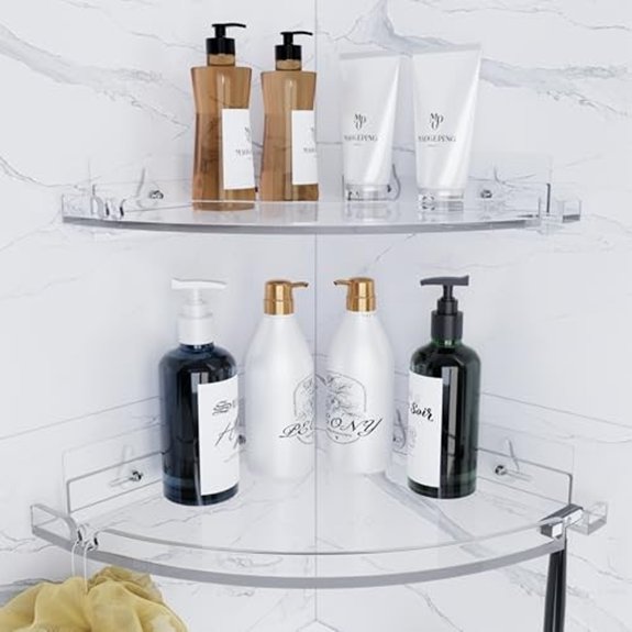 15 Best Shower Shelves for 2026 to Organize Your Bathroom 14 acrylic corner shelves pair
