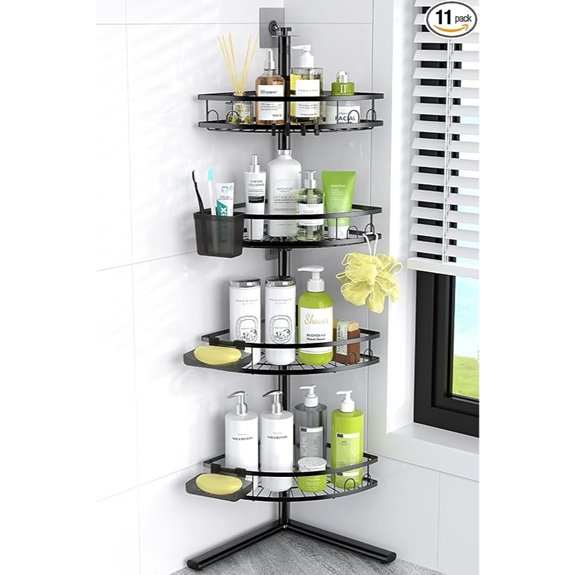 7 Best Shower Tower Systems for 2026 That Transform Bathrooms 6 aitatty rustproof corner caddy