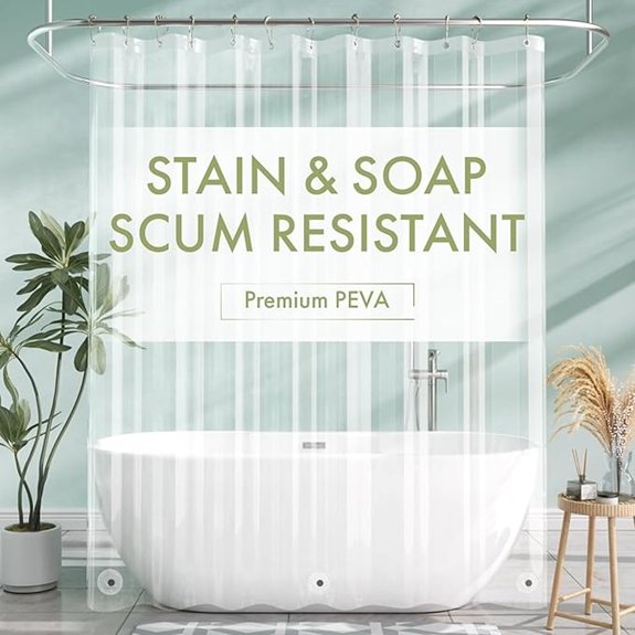 amazerbath clear peva shower curtain