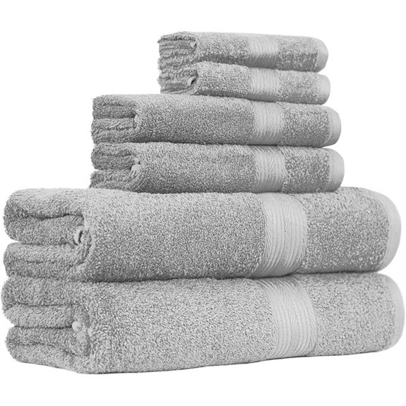 amazon basics gray towel set