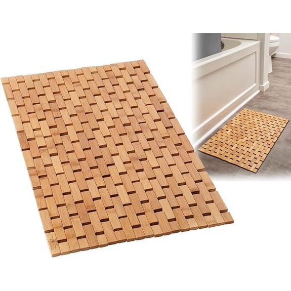 bamboo bath mat foldable