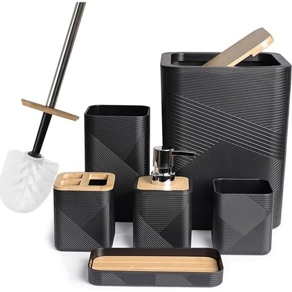 10 Best Bathroom Accessories Sets for 2026 4 bamboo bathroom accessories set