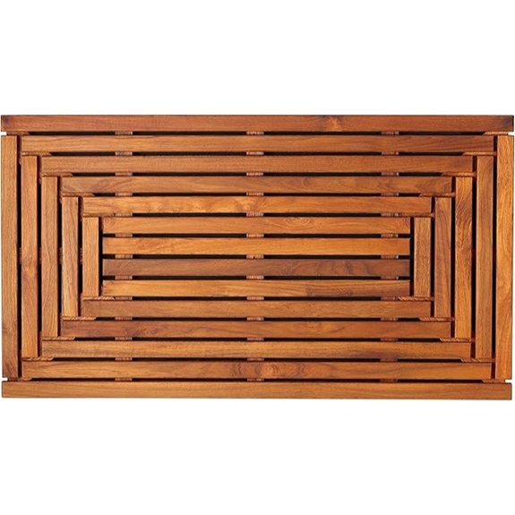 bare decor teak shower mat 36x20