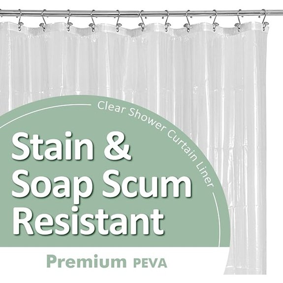 barossa clear shower curtain magnets included liner