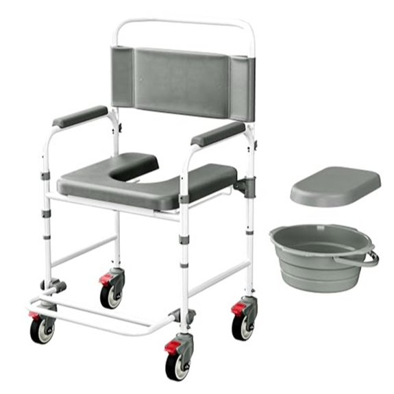 bedside commode with wheels