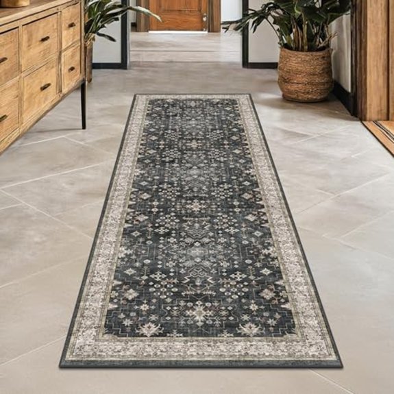 5 Best Bathroom Runners for 2026 5 black boho washable runner rug 2x6