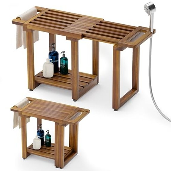 15 Best Shower Benches for 2026 (Bathe in Comfort) 11 bluewest adjustable wood shower bench