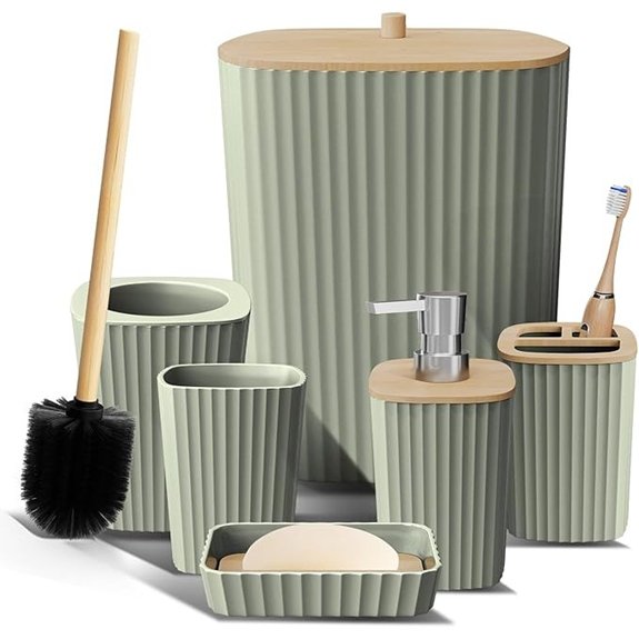 10 Best Bathroom Accessories Sets for 2026 2 clara clark sage green set