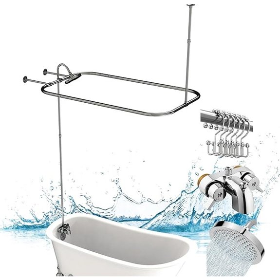 10 Best Tub to Shower Conversions for 2026 3 clawfoot tub shower kit