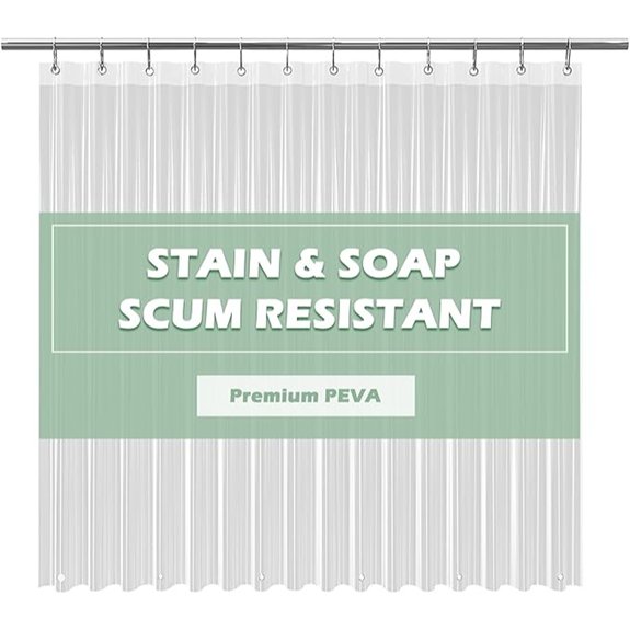 clear peva shower curtain liner 72x72