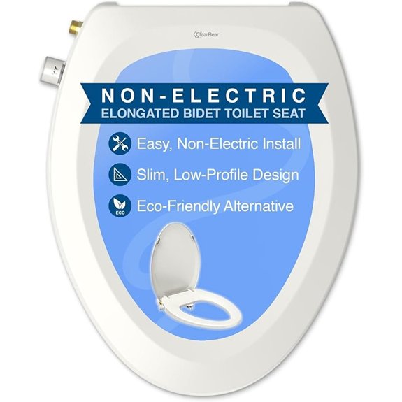 clear rear non electric elongated bidet