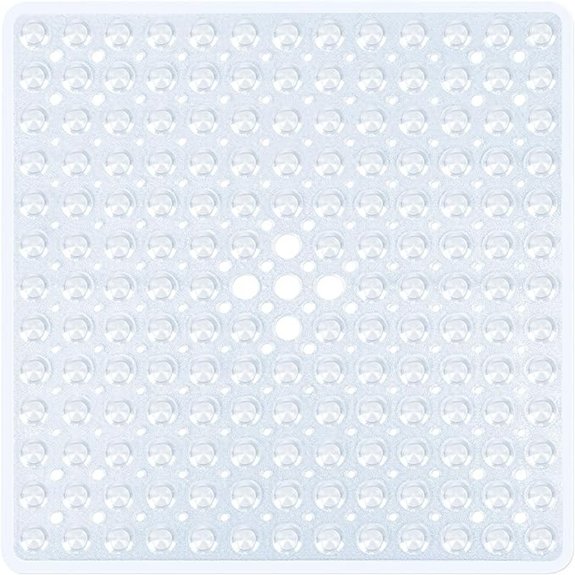 13 Best Shower Mats for Tile Floors in 2026 8 clear square non slip shower mat 21x21