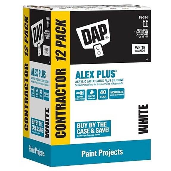 5 Best Bathroom Caulk for 2026 3 dap alex plus white caulk 12 pack