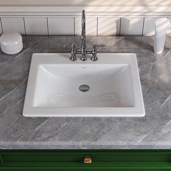 7 Best Bathroom Sinks for 2026 4 deervalley rectangular ceramic sink