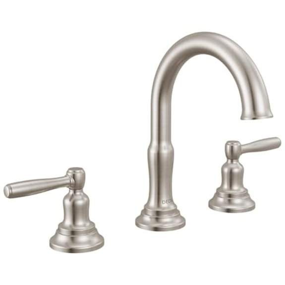 10 Best Rated Bathroom Faucets for 2026 8 delta roe 8 widespread bathroom faucet brushed nickel