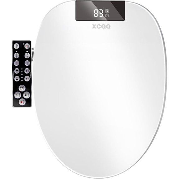 electric heated bidet seat night light