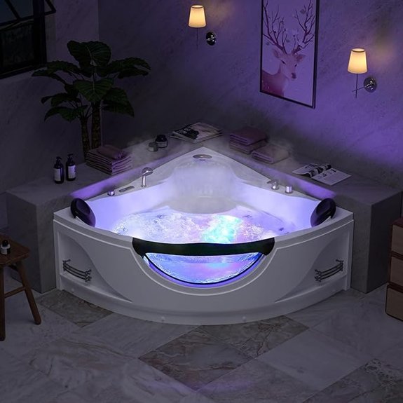 empava 59 corner whirlpool tub