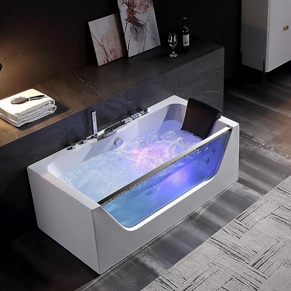 empava 59 freestanding tub with jets