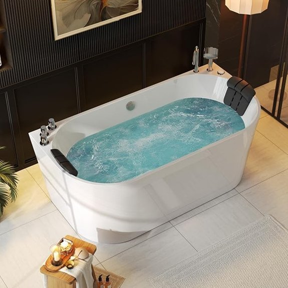 empava 59 inch acrylic whirlpool tub