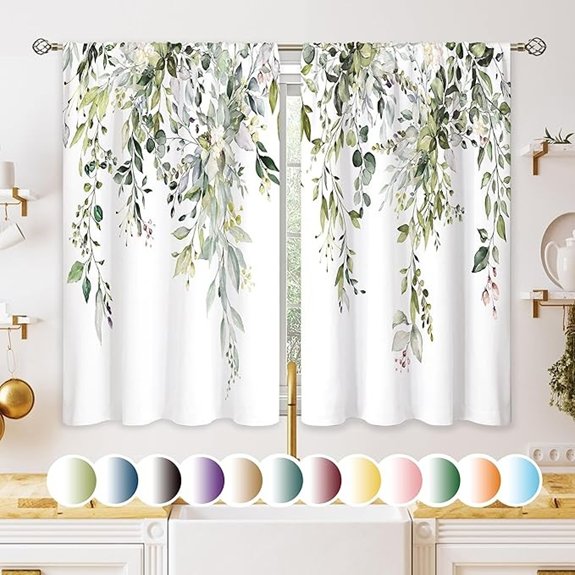 15 Best Window Treatments for Bathrooms in 2026 3 eucalyptus kitchen curtain dimensions