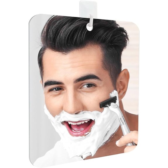 fogless shaving mirror silver