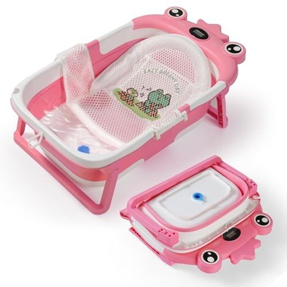 frog pink collapsible bathtub