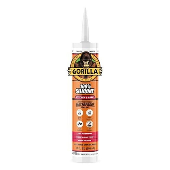 gorilla white silicone caulk