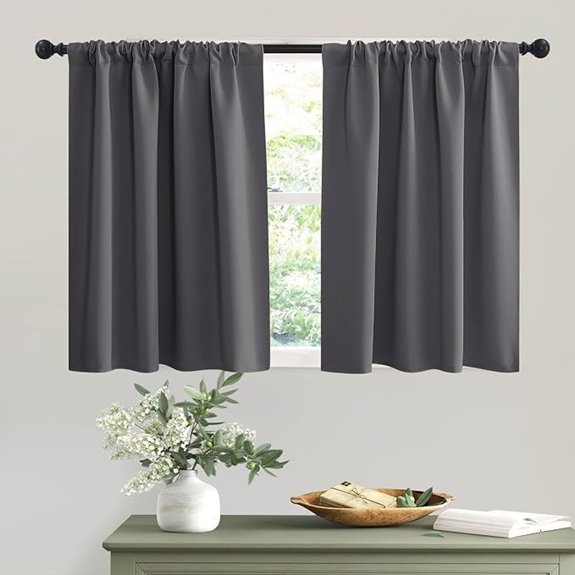 15 Best Window Treatments for Bathrooms in 2026 2 grey blackout curtains 42x36 pair