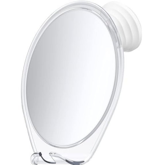 honeybull fogless shaving mirror with suction mount