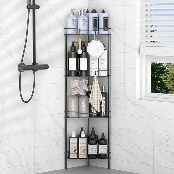 15 Best Shower Shelves for 2026 to Organize Your Bathroom 10 huggiegems four tier corner caddy