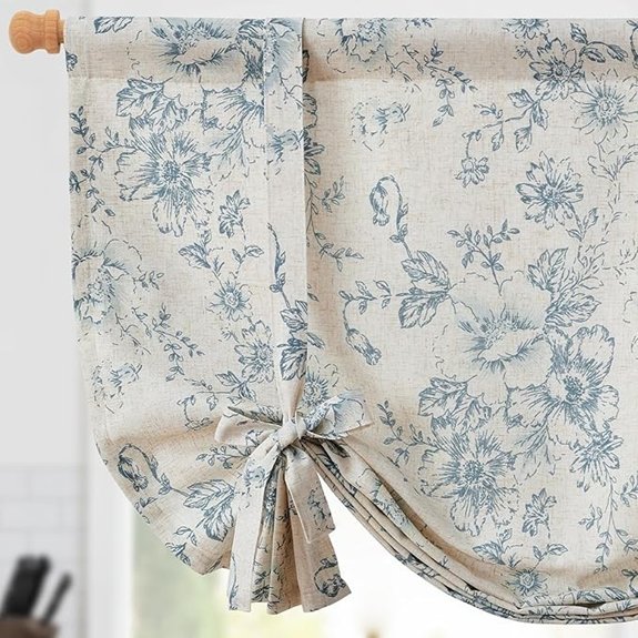 15 Best Window Treatments for Bathrooms in 2026 15 jinchan tie up floral shades