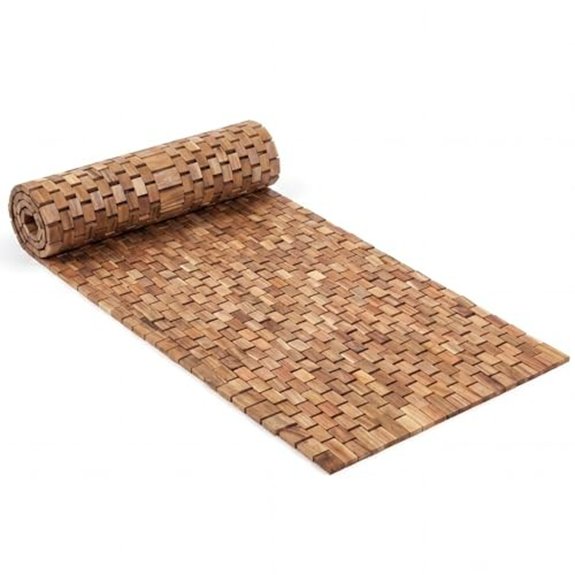 junkin teak wood bath mat