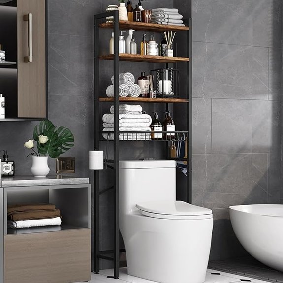 kalrin vintage brown toilet rack