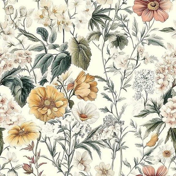 15 Best Wallpaper for Small Bathrooms in 2026 4 livebor floral peel sticky wallpaper