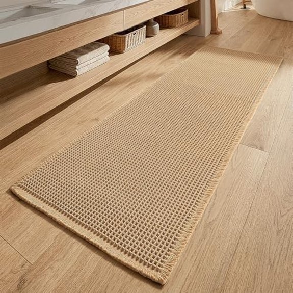 5 Best Bathroom Runners for 2026 4 miulee waffle bath rug runner