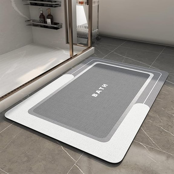 montvoo grey bath mat 17x27 non slip
