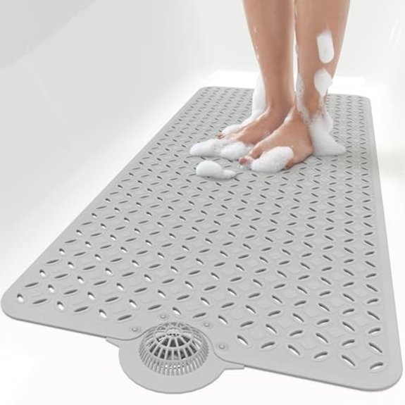 non slip bath mat grey