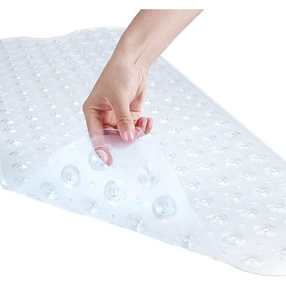 non slip bath mat with suction cups