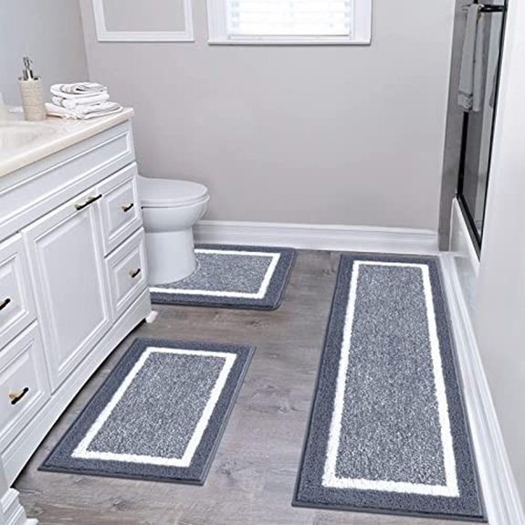 7 Best Bathroom Rugs for 2026 (Step Into Luxury) 4 pauwer dark grey bath mat set