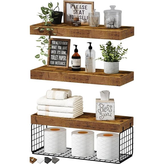 15 Best Bathroom Wall Art for 2026 5 qeeig over toilet shelf set