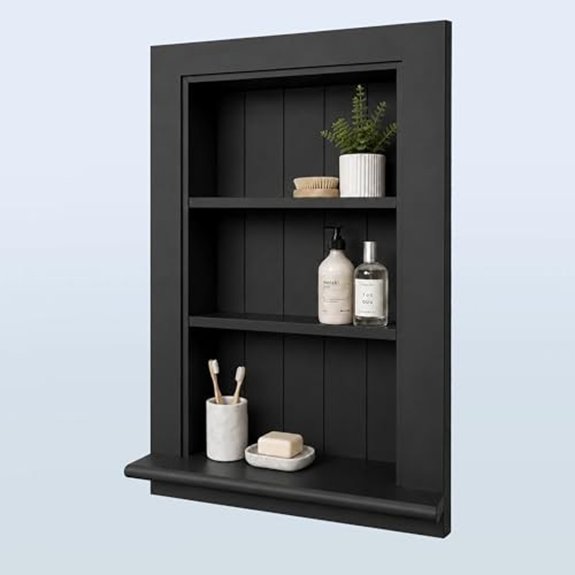 royxen black recessed cabinet
